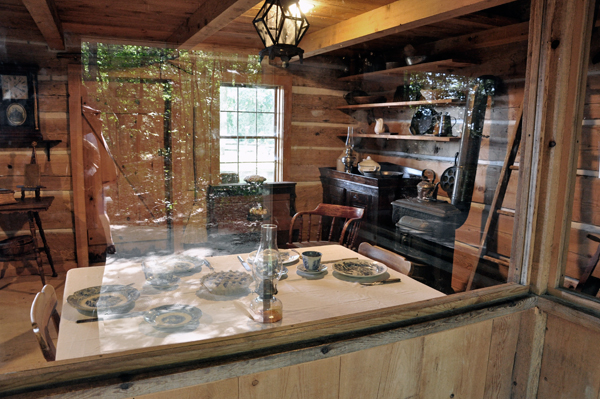 inside The Hesler Log House